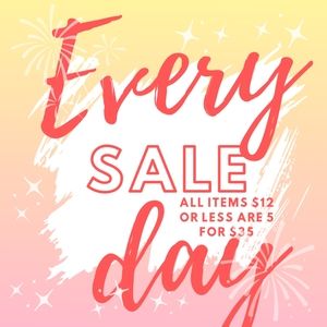 🥳 Everyday Sale 🥳 All Items $12 or less are 5 for $35